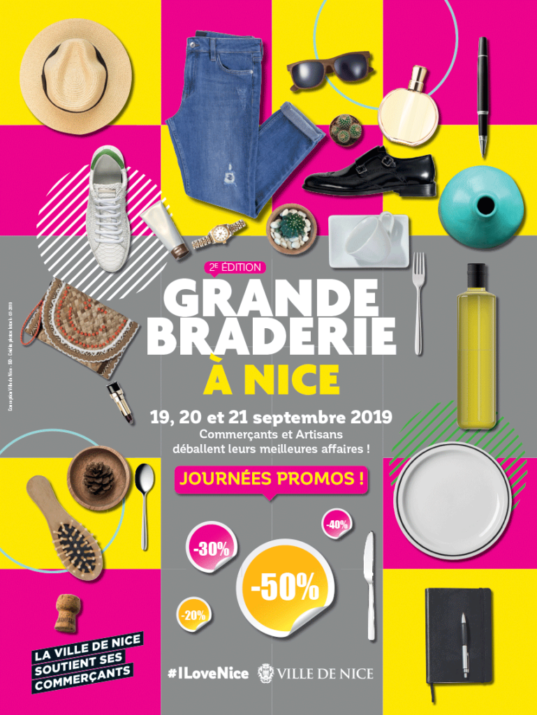 Affiche Grande Braderie à Nice, du 19 au 21 septembre 2019